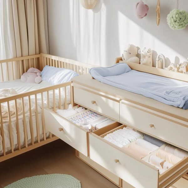 Baby Clothes Drawer Organizer Set (10 pcs) – Keeps Diapers, Onesies & Socks Neat in Nursery or Bedroom Drawers - Image 5