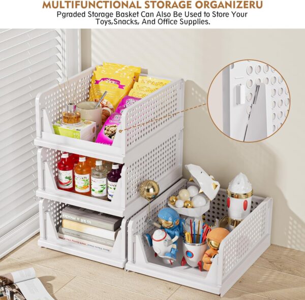 5 Pack Stackable Closet Storage Baske - Image 9