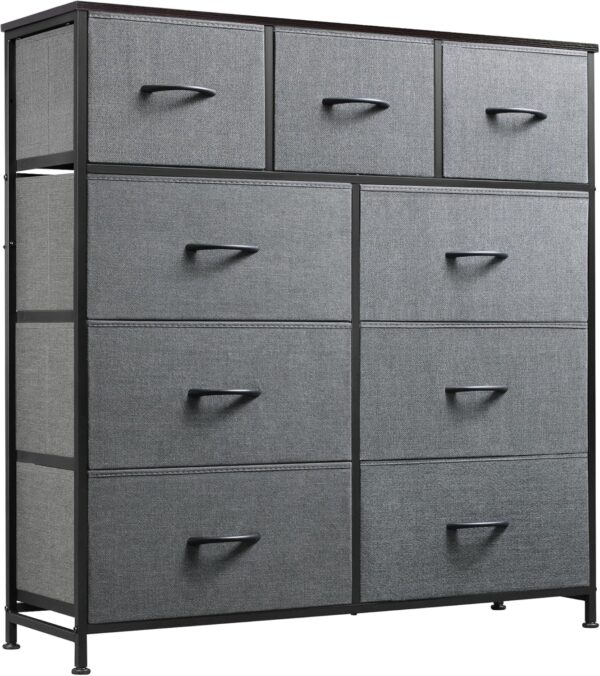 9-Drawer Fabric Dresser Tower – Elegant Bedroom Storage with Modern Design